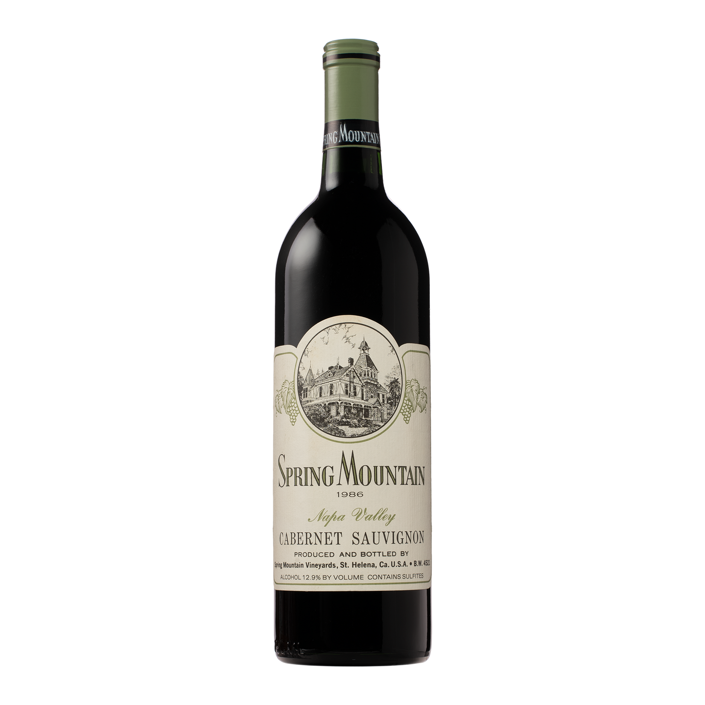 1986 Estate Cabernet Sauvignon.
