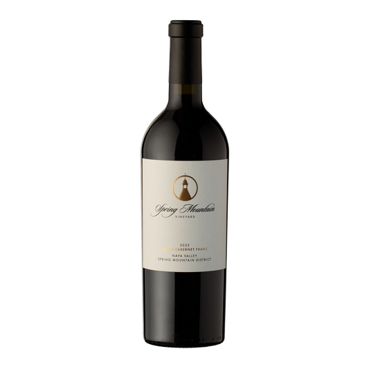 The 2023 Estate Cabernet wine bottle from Spring Mountain Vineyard.